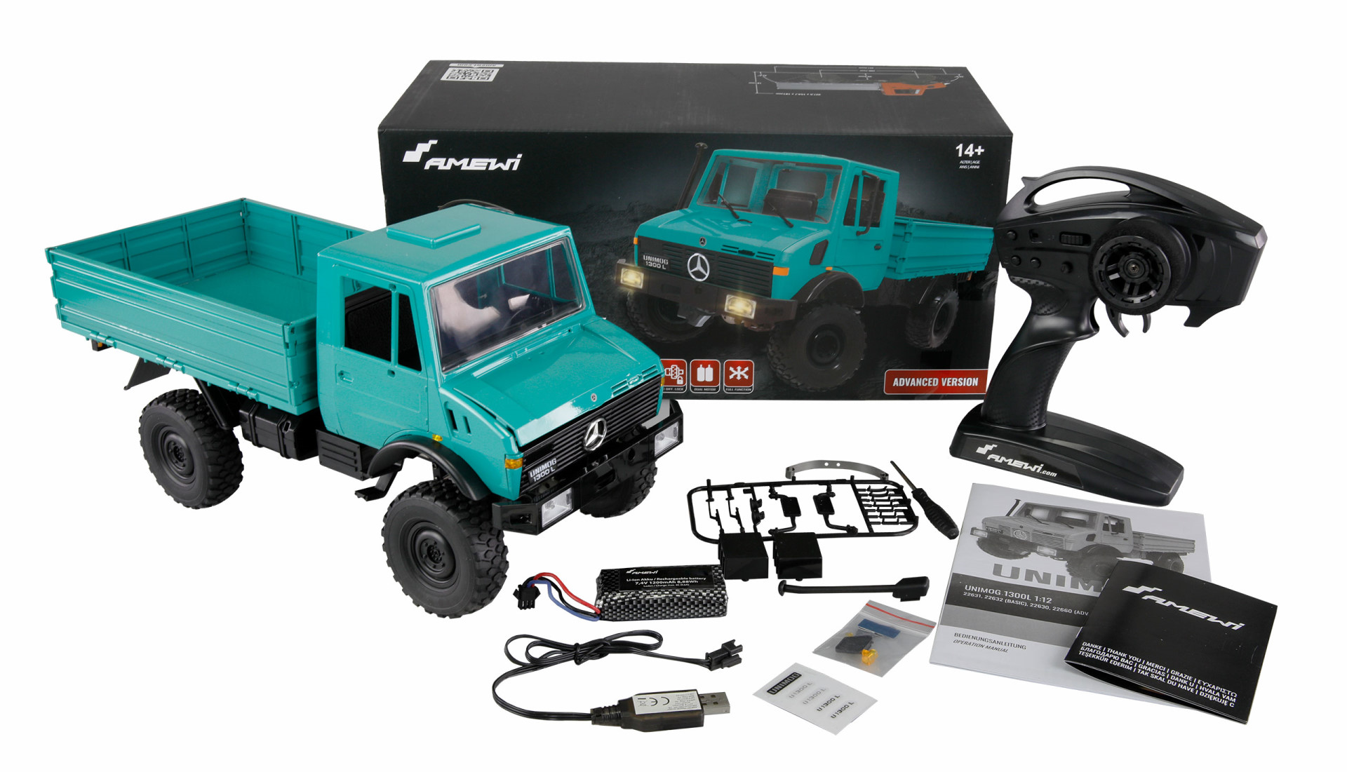 Amewi Mercedes-Benz Unimog Advanced 4WD 1:12 RTR petrol 22660 - Abbildung 2