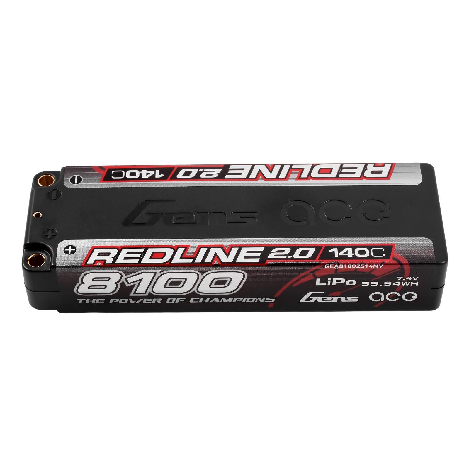 Gens Ace Rotline 2.0 8100mAh 7.4V 140C 2S HardCase 58# Lipo Akku GEA81002S14NV