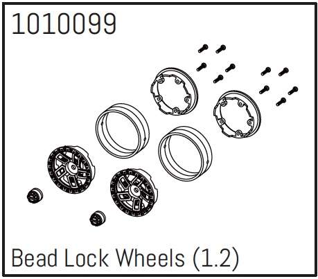 Hobby Plus 1.2" Beadlock Wheels - PRO Crawler 1:18 (4) 240233
