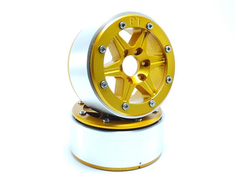 Metsafil Beadlock Wheels SIXSTAR gold/gold 1.9 (2 St.) ohne Radnabe MT5010GOGO