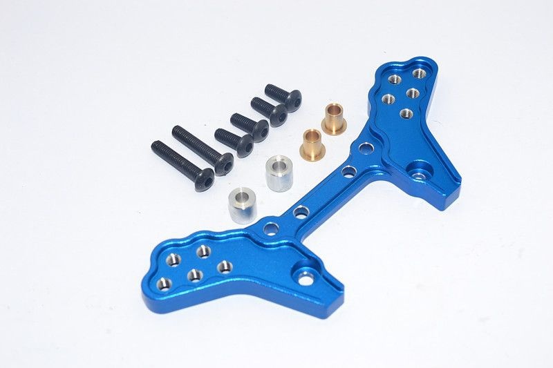 GPM Alu Dämpfersteher hinten blau Tamiya DT03