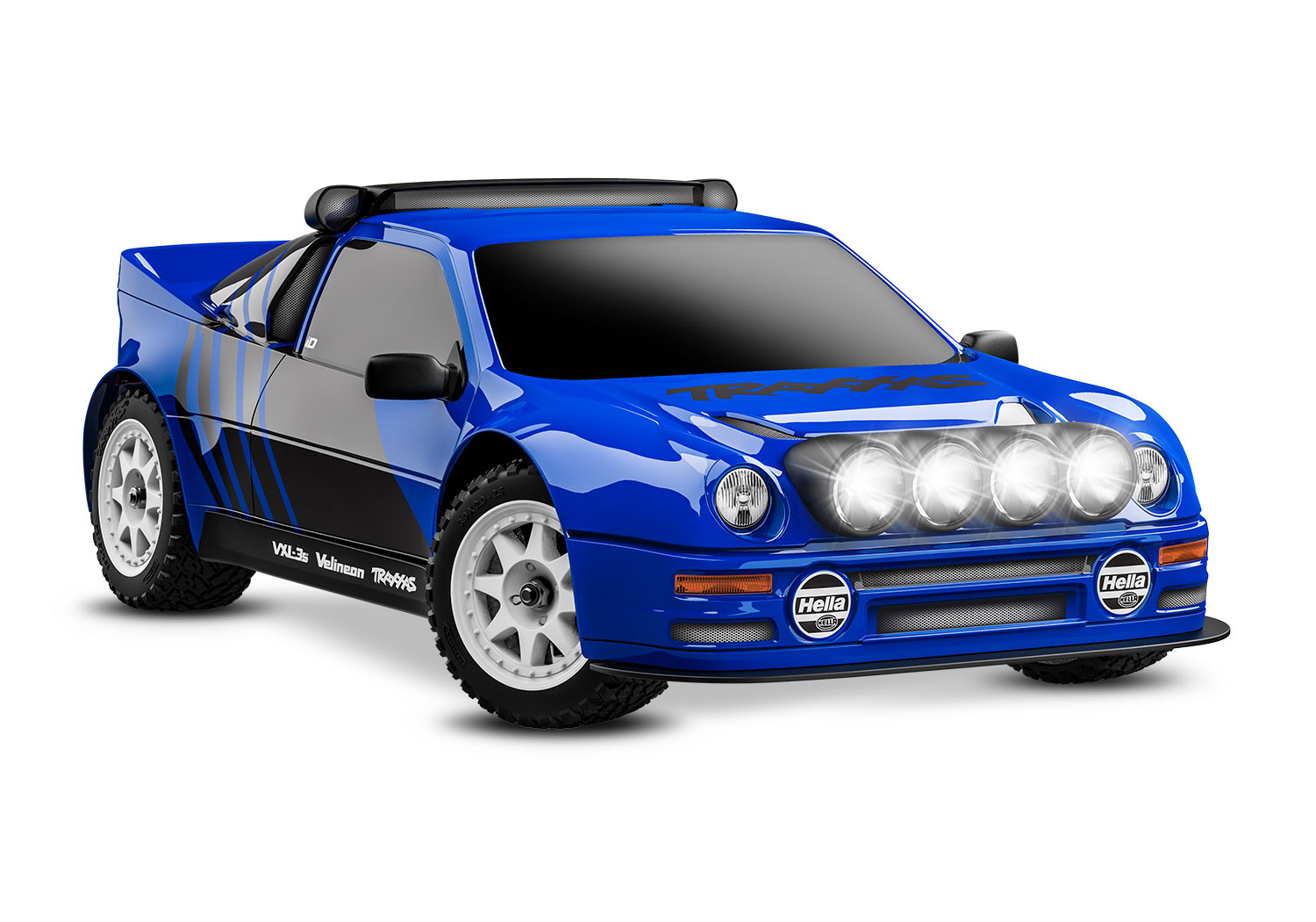 Traxxas Mini Rally Ford RS200 4x4 VXL Brushless RTR Blau mit Lipo/Lader 108046-1 - Abbildung 1