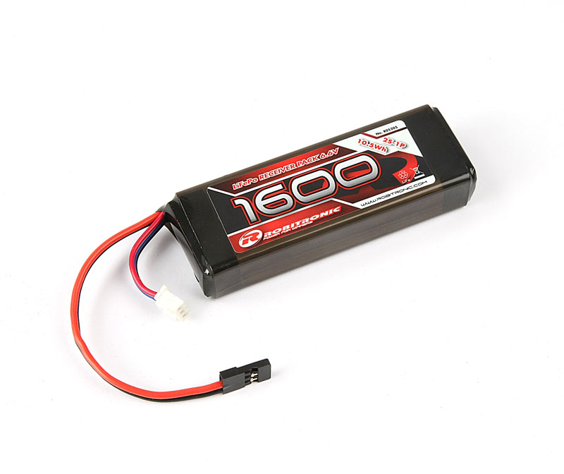 R05205 LiFe Akku 1600mAh 2S 2/3A Straight Empfängerpack (EH) - Abbildung 1