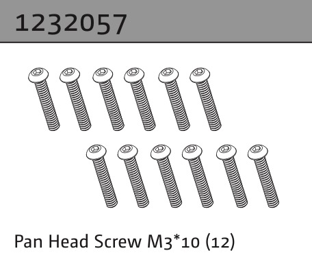 Absima Linsenkopfschraube M3*10 (12) 1232057