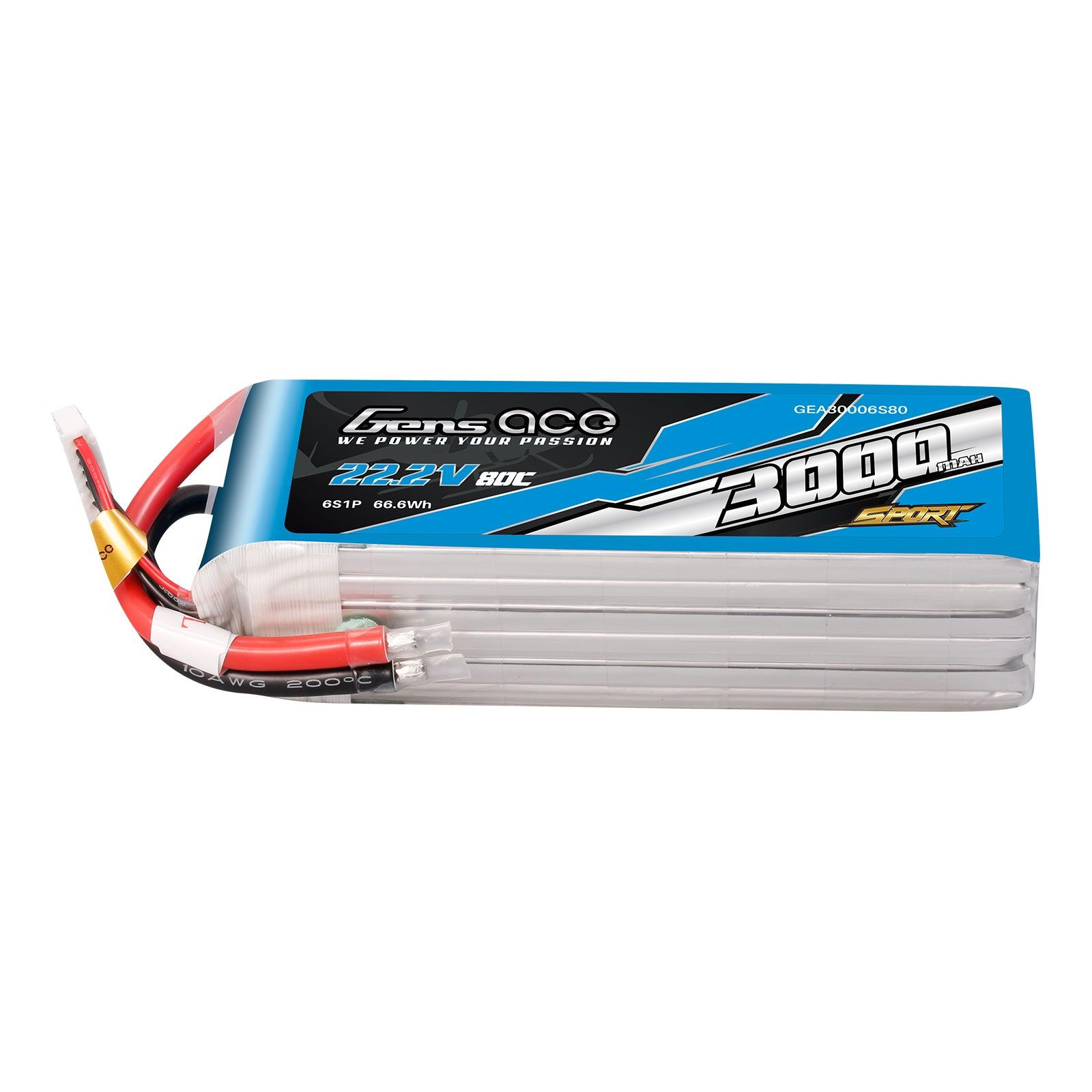 Gens Ace 3000mAh 6S 22.2V 80C Lipo Akku ( F5B ) GEA30006S80