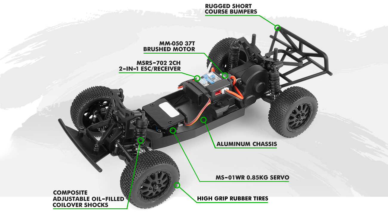 Maverick Microbe 1/24 4WD Mini Short Course Truck Grün 151503 - Abbildung 6