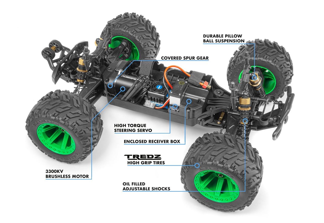 Maverick Quantum MT Flux Silver RTR 1/10 Brushless Monstertruck 150201