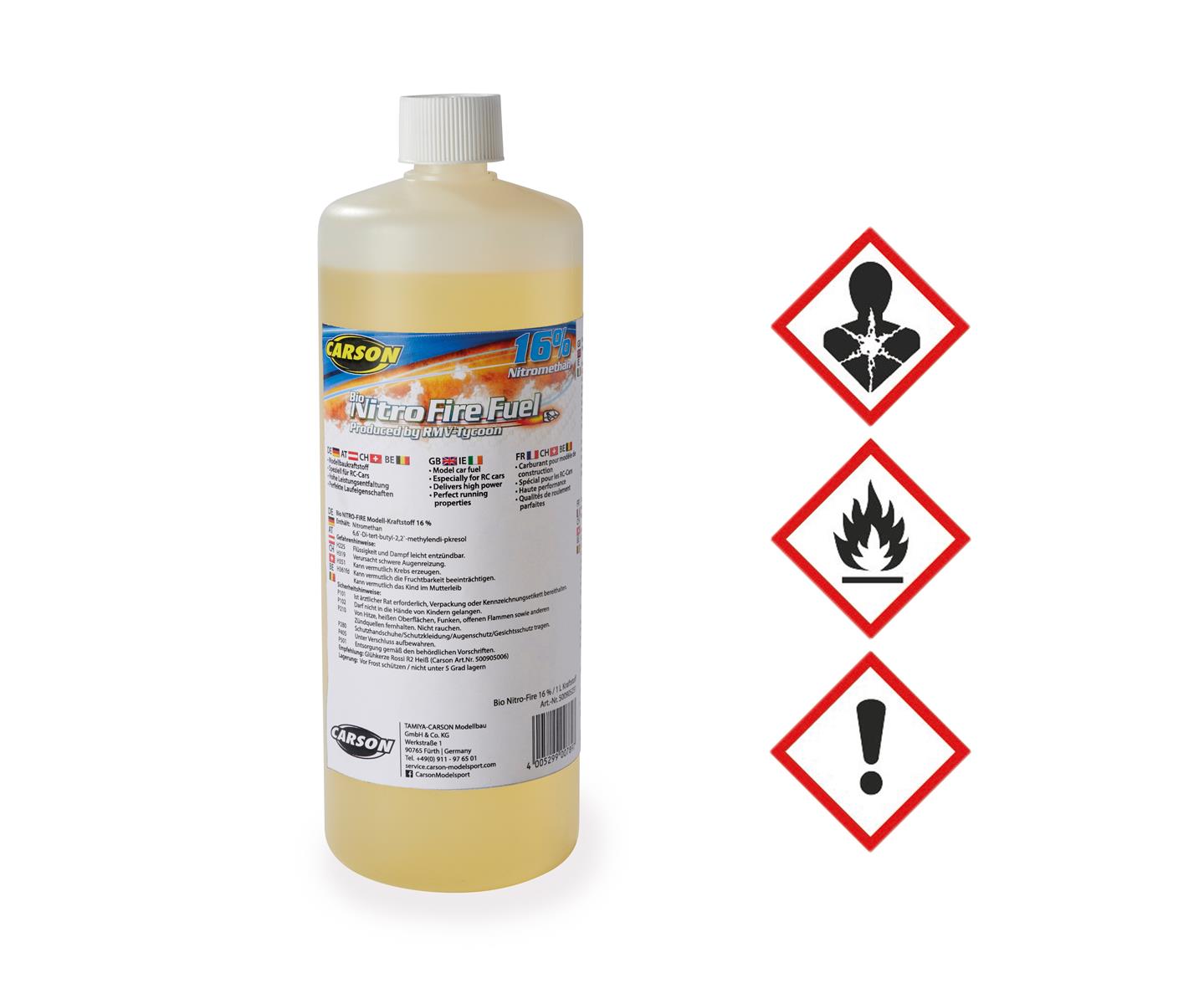 Carson 05231 Bio Nitro-Fire 16%/1L Treibstoff 500905231
