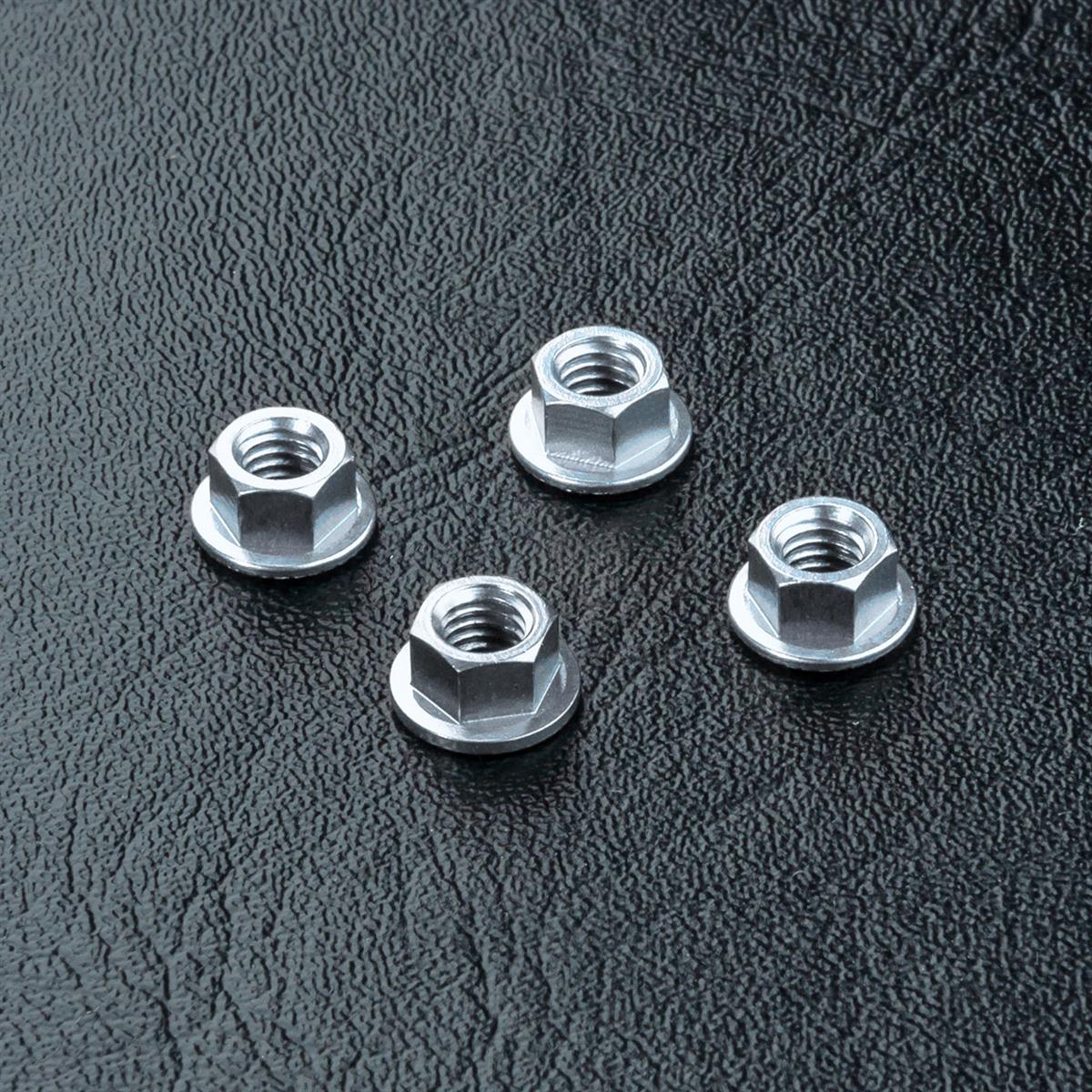 820001S Radmutter mit Flansch Alu silber (4 Stück)