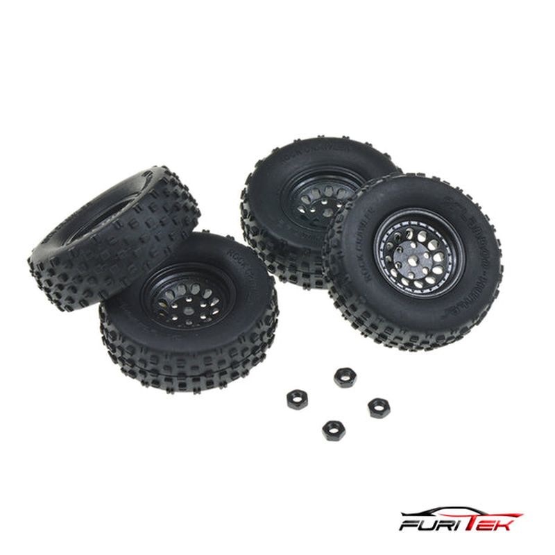 FURITEK Reifen auf Felgen (4) FX132 MT ETNA 1/32 FUR-2545