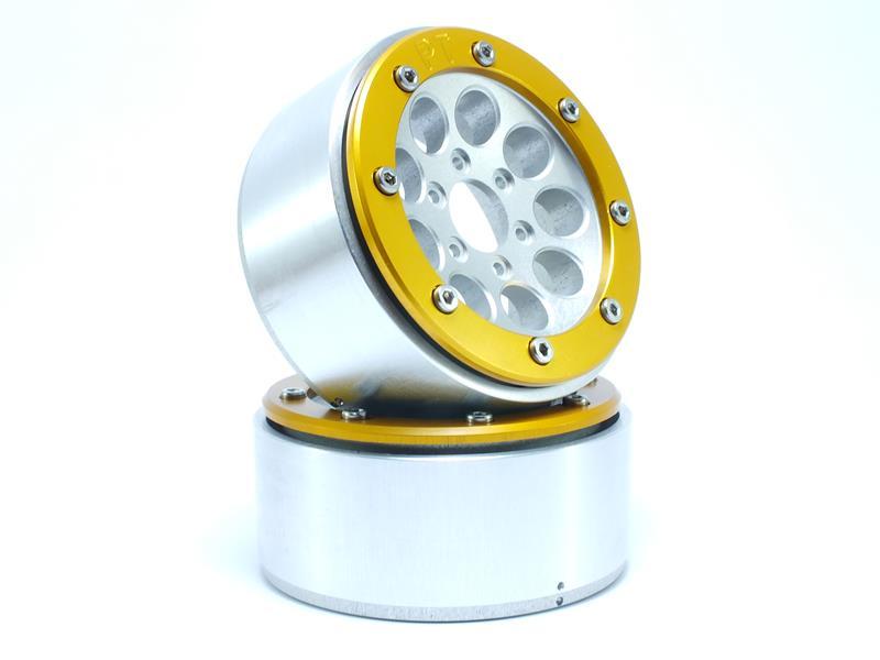 Metsafil Beadlock Wheels GUN silber/gold 1.9 (2 St.) ohne Radnabe MT5020SGO