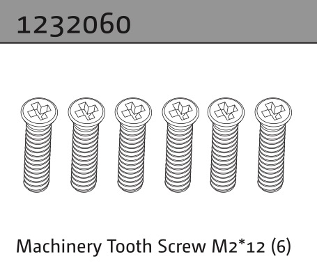 Absima Maschinenschraube M2*12 (6) 1232060