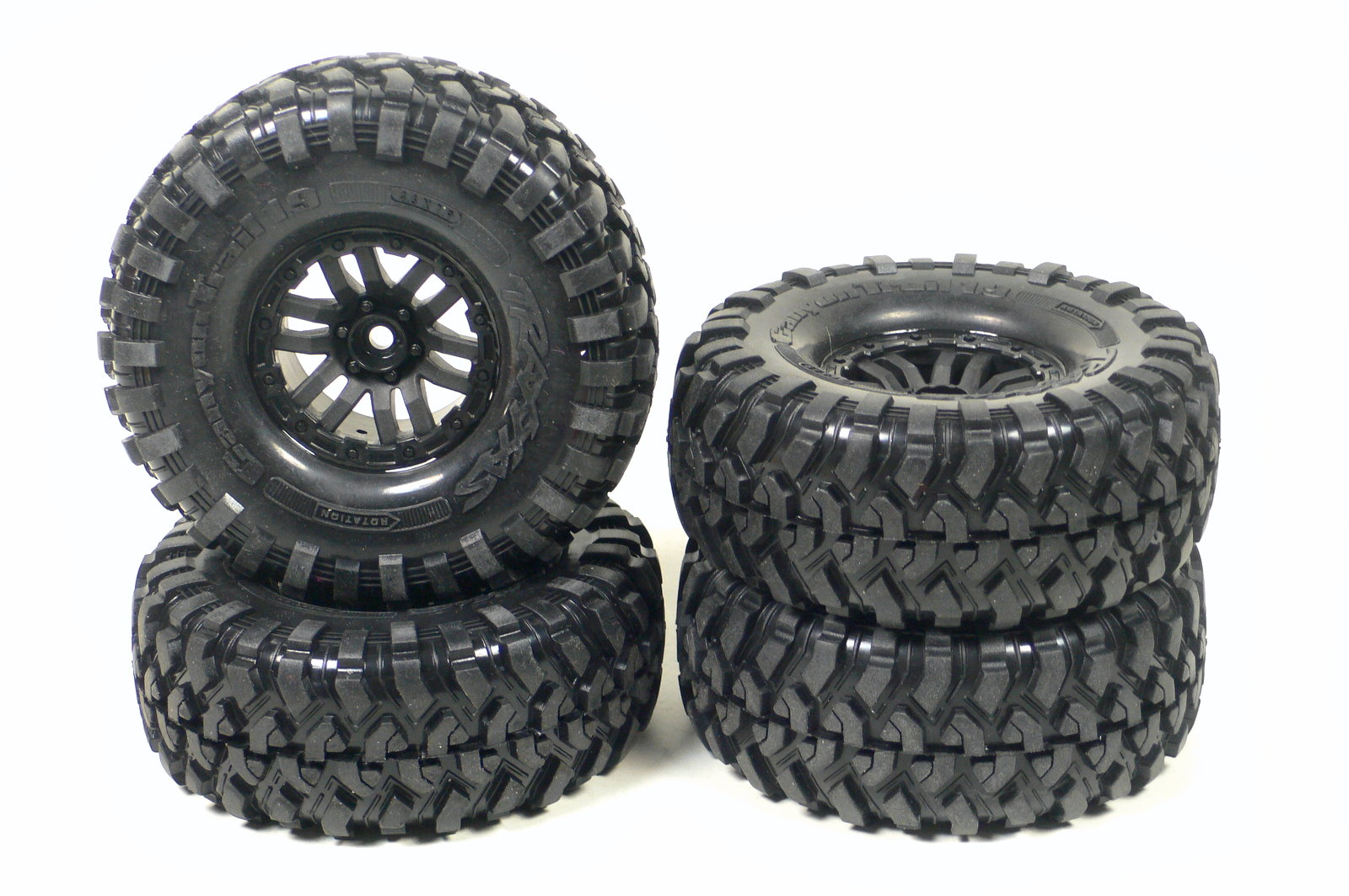 Traxxas TRX-4 Crawler Scaler Räder Satz Schwarz Reifen Felgen 8272 - Abbildung 1