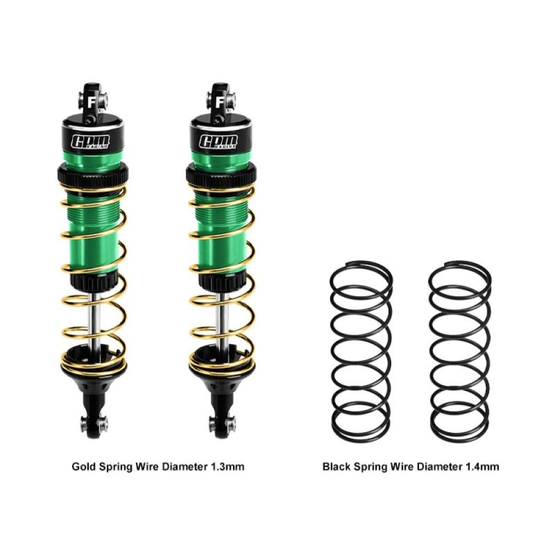 GPM Alu Dämpfer vorne 104mm grün (2) Traxxas Jato 4x4 TJ104FGGD