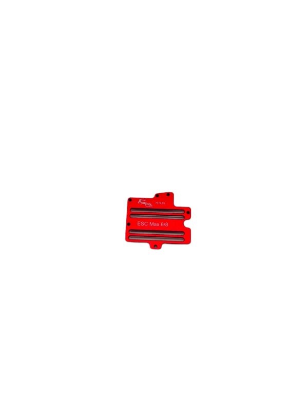 Oktay Hobbywing ESC Platte Max 8 Alu 7075 rot eloxiert für Arrma Krat, Outt, Not, Moj 2509.ARMESC8