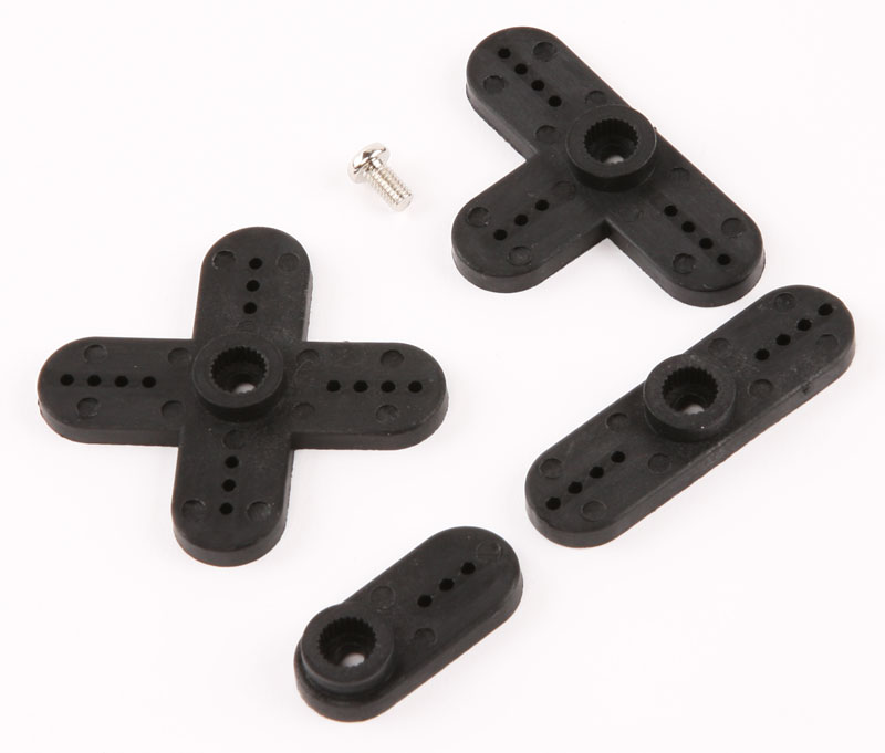 R17009 Servo Horn Set 25T (Futaba, Thundertiger) 5tlg. - Abbildung 1