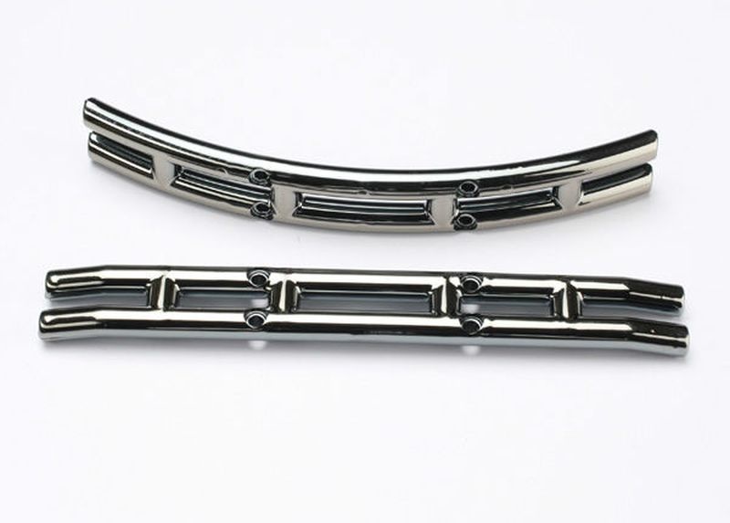 Traxxas Bumper v+h schwarz/chrome 3926