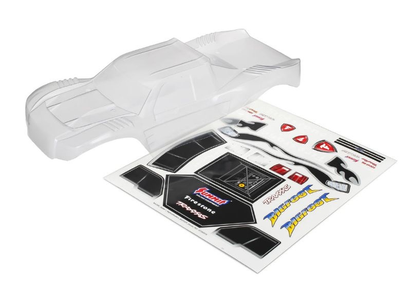 Traxxas Karosserie BIGFOOT unlackiert + Aufkleber 3657 - Abbildung 1