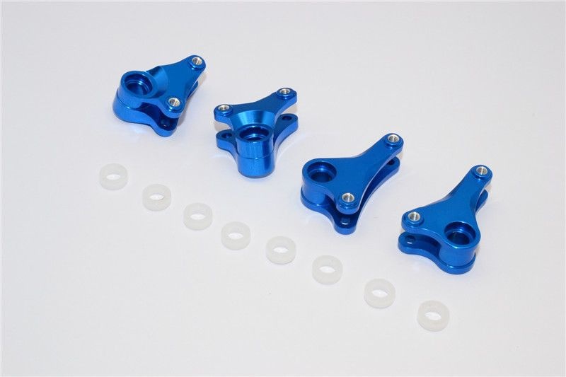 GPM Alu Dämpfer-Umlenkhebel eloxiert v/h blau (4 Stk.) Traxxas 1/16 E-Revo