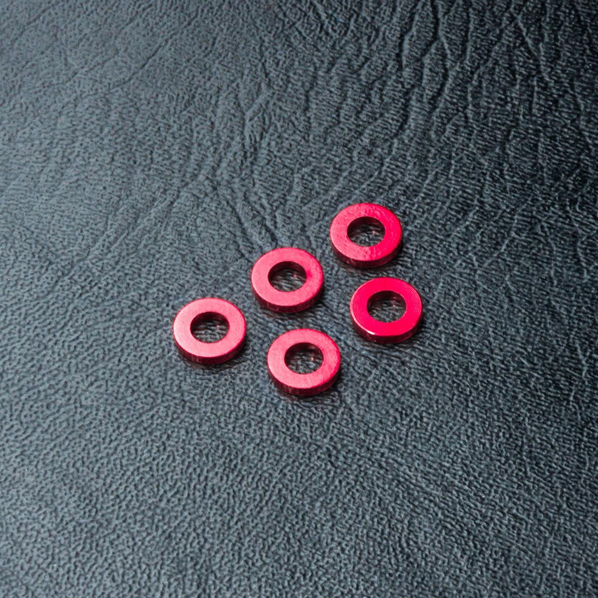 820026R Beilagscheibe Alu 3x5.5x1.0mm rot (5 Stück)