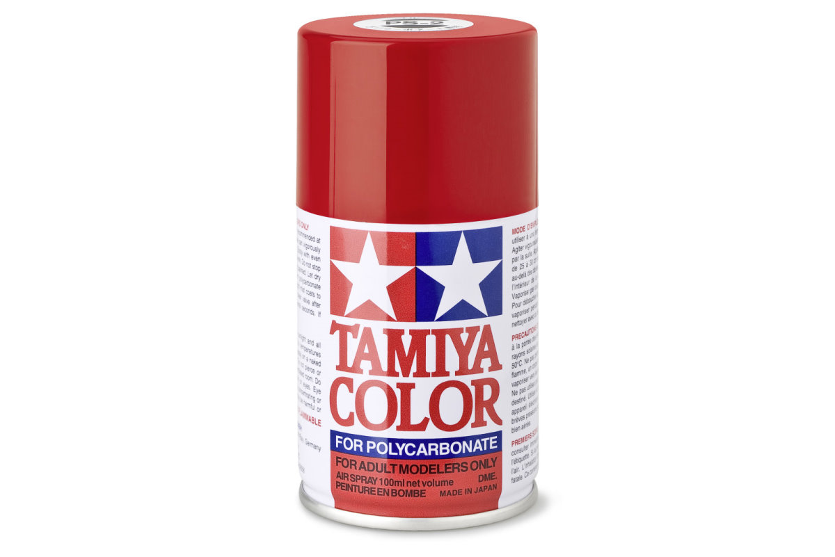 Tamiya Color Lexan Spray Farbe PS-2 Rot PS2 Red 100ml 300086002 - Abbildung 1