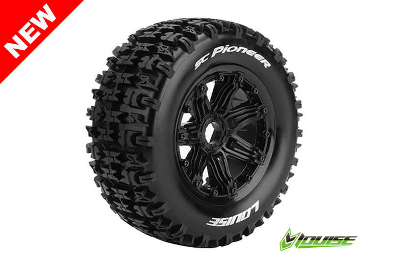 Louise SC-PiONEER auf Felge schwarz (1 Paar) Sport-Compund vo/hi (2 ShortCourseLOUISE L-T3292B