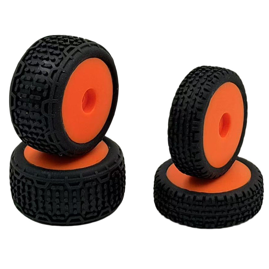 Hobby Plus Wheel Set orange f/r, Speck-B (2) 250144