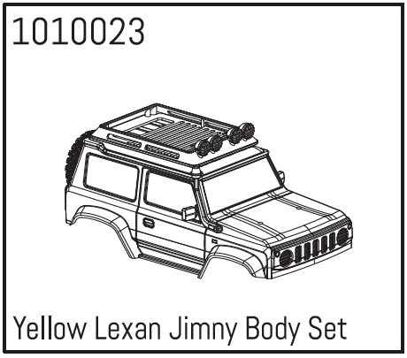 Hobby Plus Yellow Lexan Jimny Body Set 240140