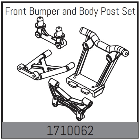 Absima Front Bumper and Body Post Set 1710062