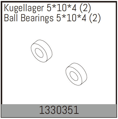 Absima Kugellager 5*10*4 (2 St.) 1330351