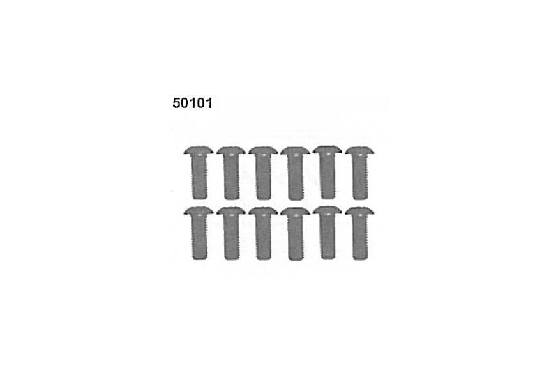 ET 50101 Linsenkopfschrauben M3x12 12 Stück (Pitbull-X) - Abbildung 1