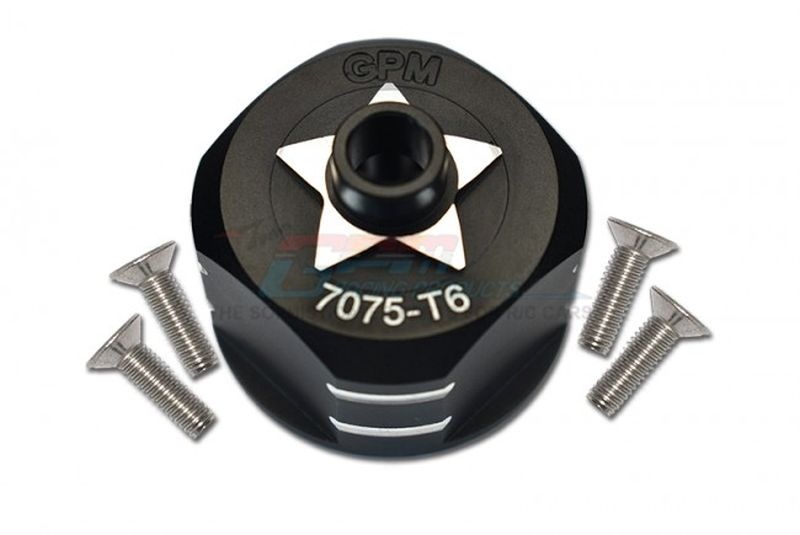 GPM Aluminium 7075-T6 Diff-Gehäuse v/h schwarz GPM Traxxas Sledge SLE011BK - Abbildung 1