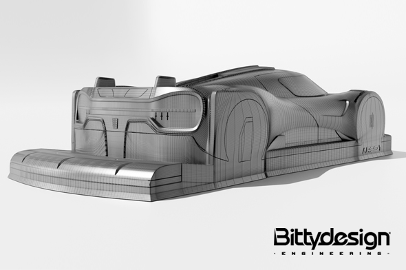 Bittydesign Body ARES-1 (Clear) 1/10 GT 190mm BDGT-190AS1