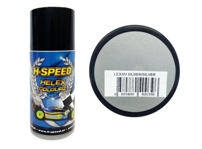 H-SPEED Lexan Spray Farbe Helex Colourz silber 150ml HSPS003