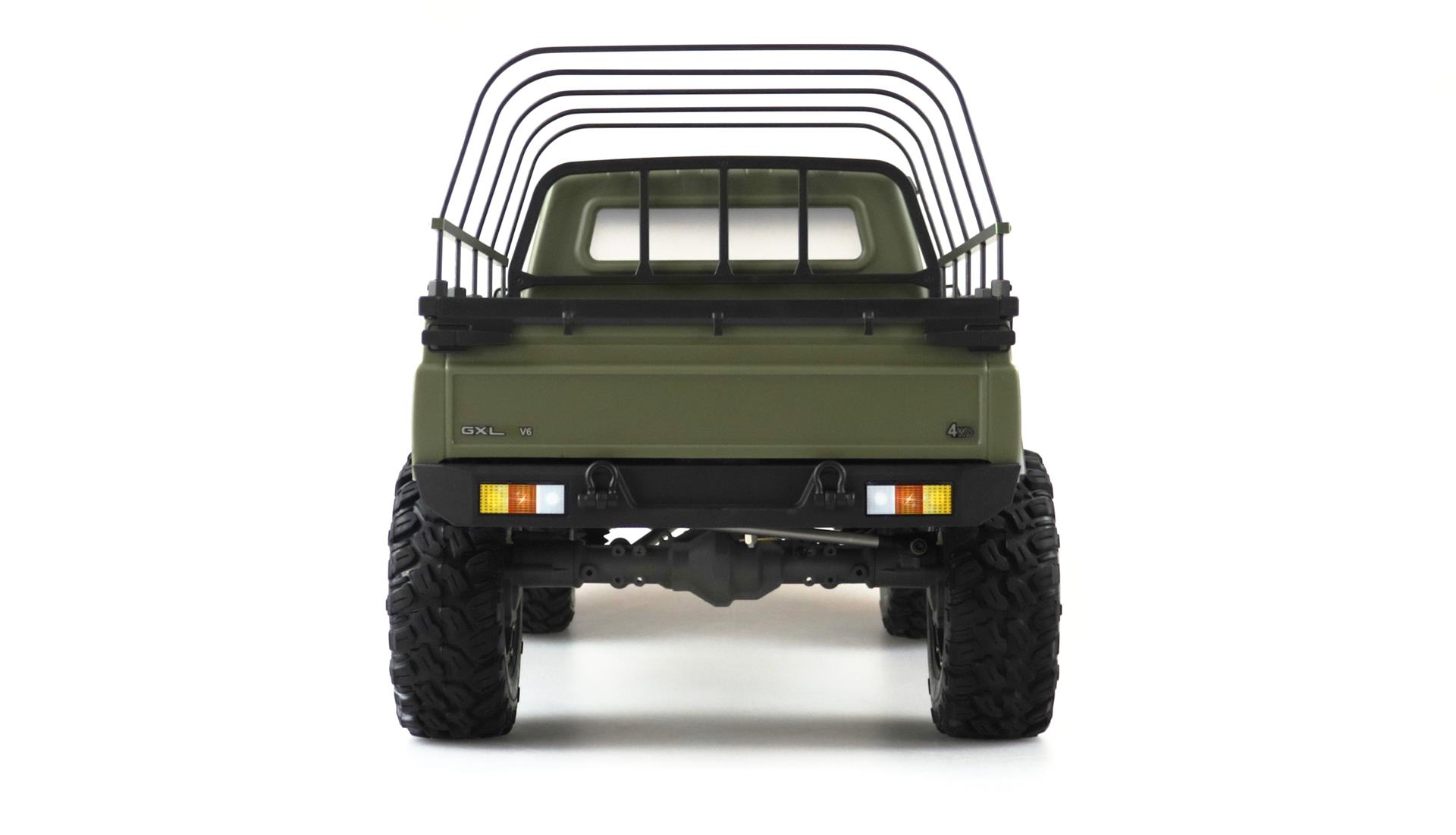 Amewi AMXRock RCX8BS Scale Crawler Pick-Up 1:8, RTR Militär grün 22474