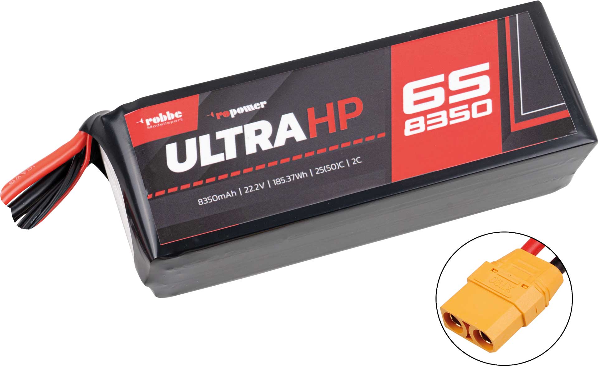 Robbe RO-POWER ULTRA HP 8350MAH 22,2V 6S 25(50)C LiPo Akku XT-90 (185,4Wh) 7423