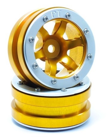 Metsafil Beadlock Wheels PT- Wave Gold/Silber 1.9 (2 St.) MT0070GOS