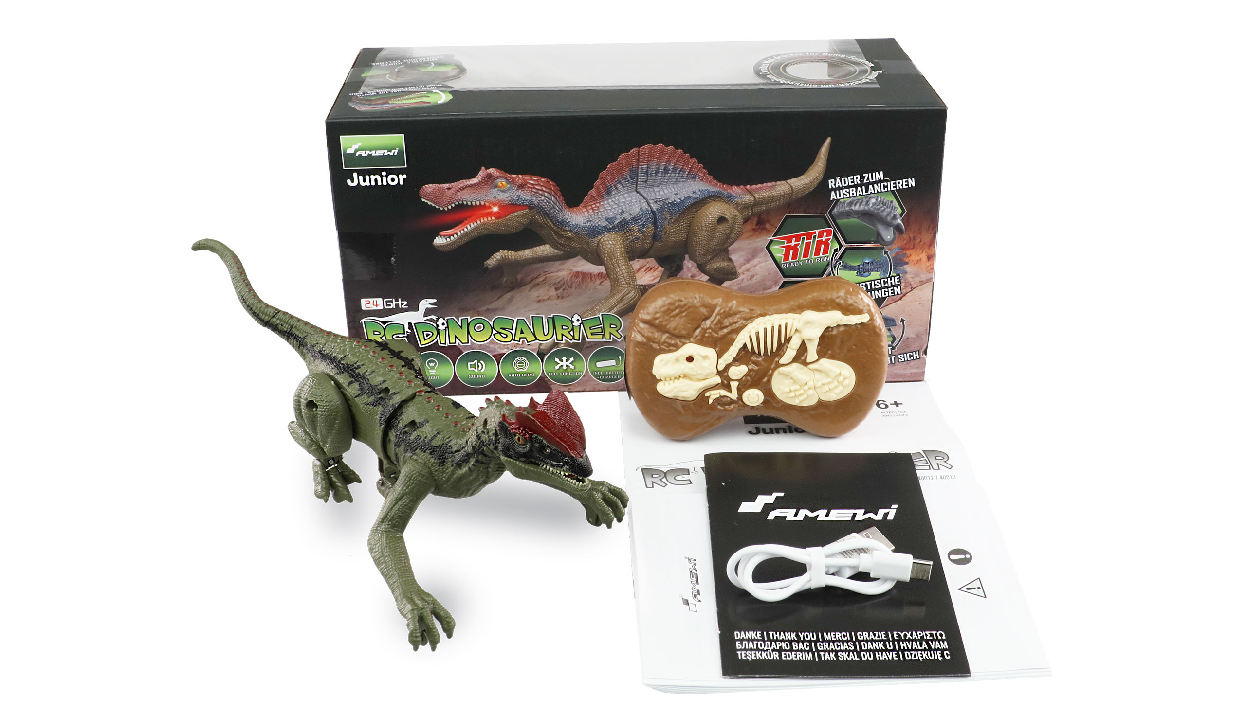 Amewi Allosaurus RC Dinosaurier 21cm, RTR 40012