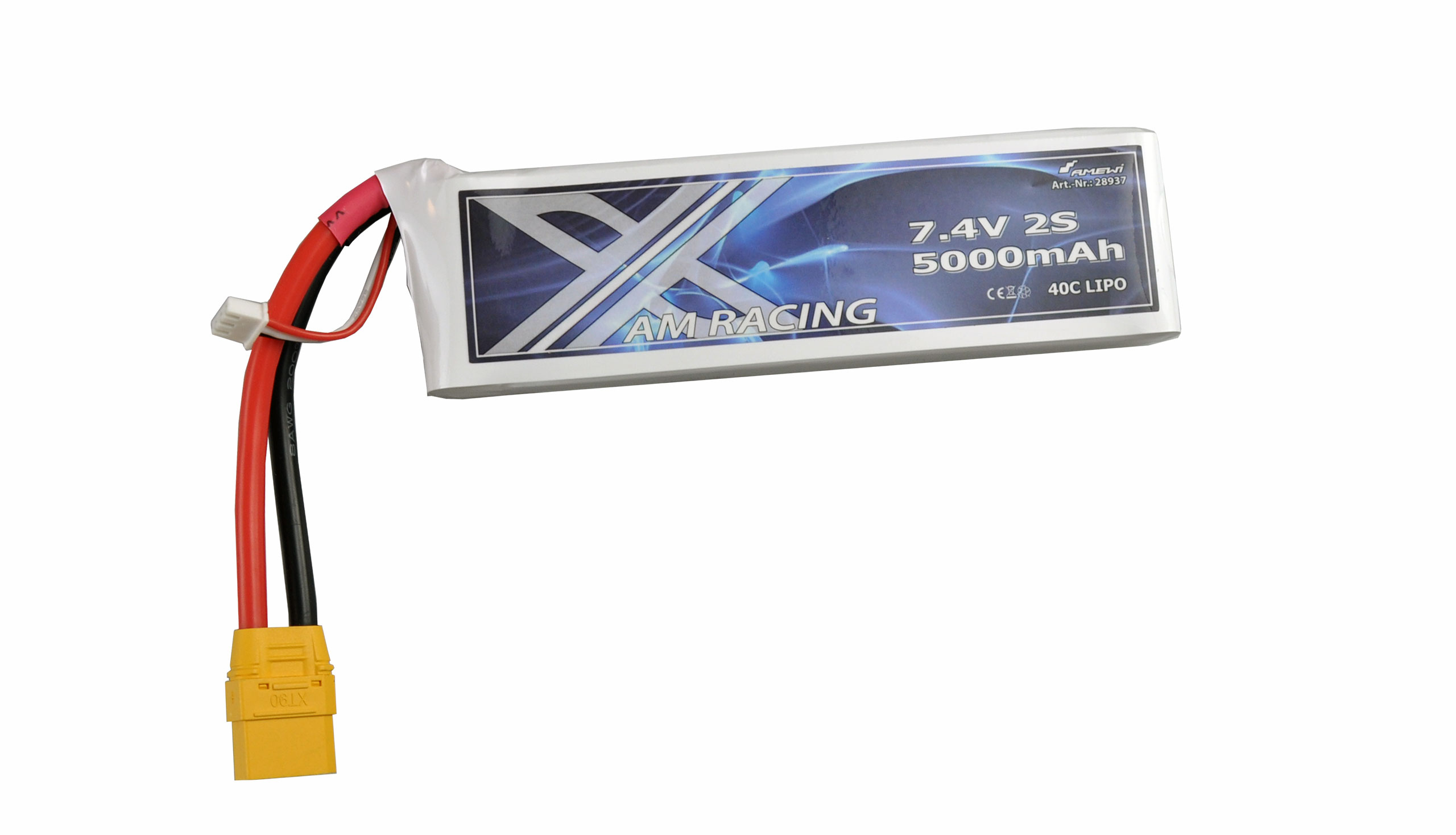 Amewi LiPo Akku 2S 7,4V 5000mAh 40C Softcase, XT90 28937