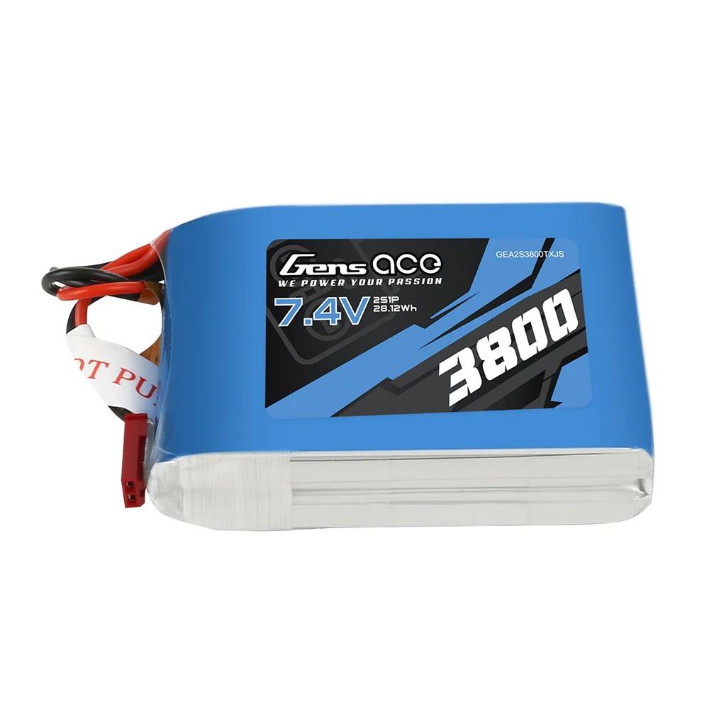 Gens Ace 3800mAh 7.4V 2S1P TX Lipo Akku Pack mit JST-SYP Stecker GEA2S3800TXJS