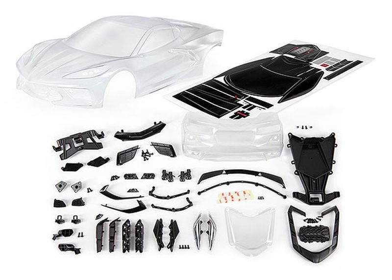 Traxxas Karo Chevy Corvette Stingray unlackiert inkl. Aufkleberbogen 9311