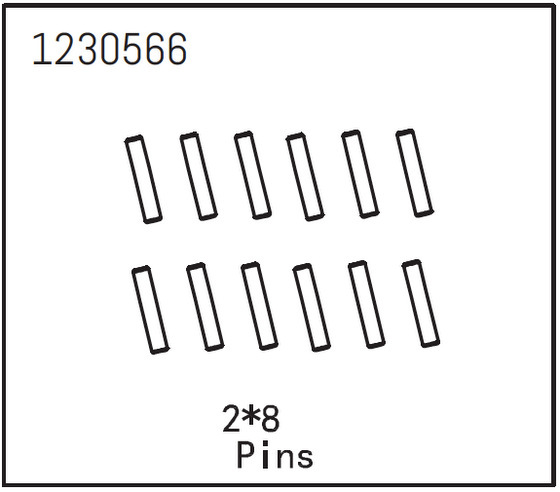 Absima Pins 2*8 (12 St.) 1230566