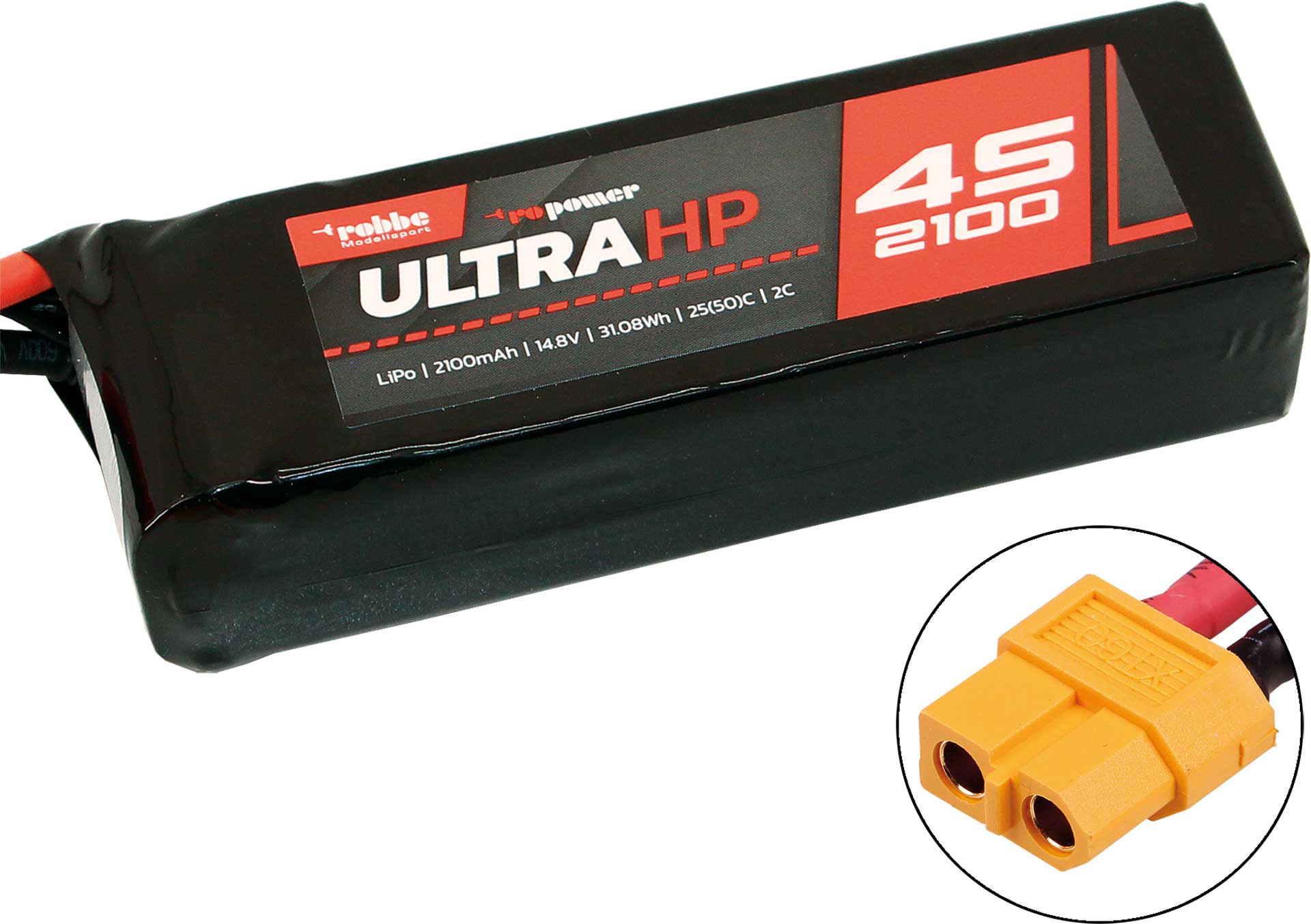 Robbe RO-POWER ULTRA HP 2100MAH 14,8 VOLT 4S 25(50)C LIPO AKKU 7338