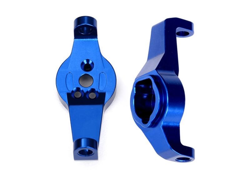 Traxxas 8232X Caster blocks Alu blau l/r