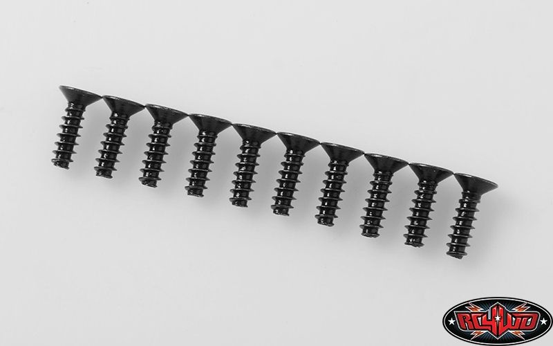 RC4WD Flat Head Self Tapping Screws M3 X 10mm (Black) Z-S1568