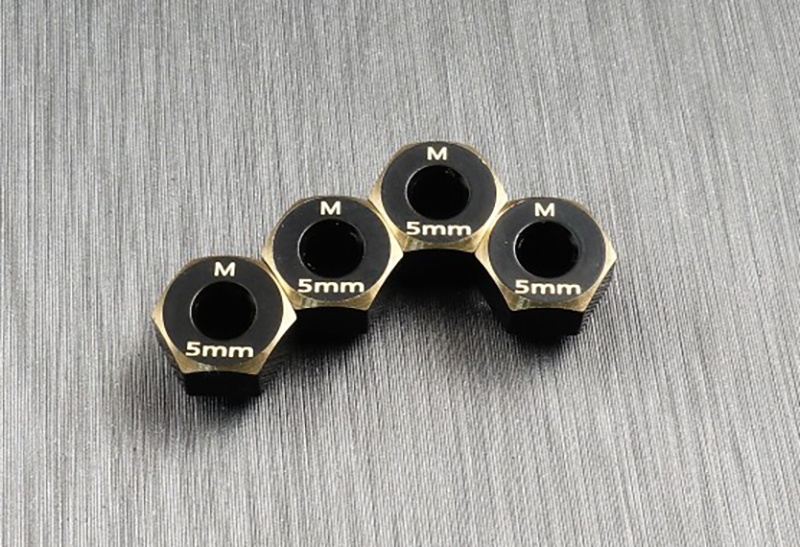 SAMIX Sechskant Radmitnehmer Messing 5mm (4) für Traxxas TRX-4M TRX4M-4063-5