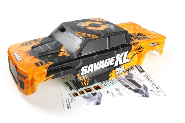 HPI GTXL-6 Kingcab Painted Truck Karosserie (Orange/Black) 160107