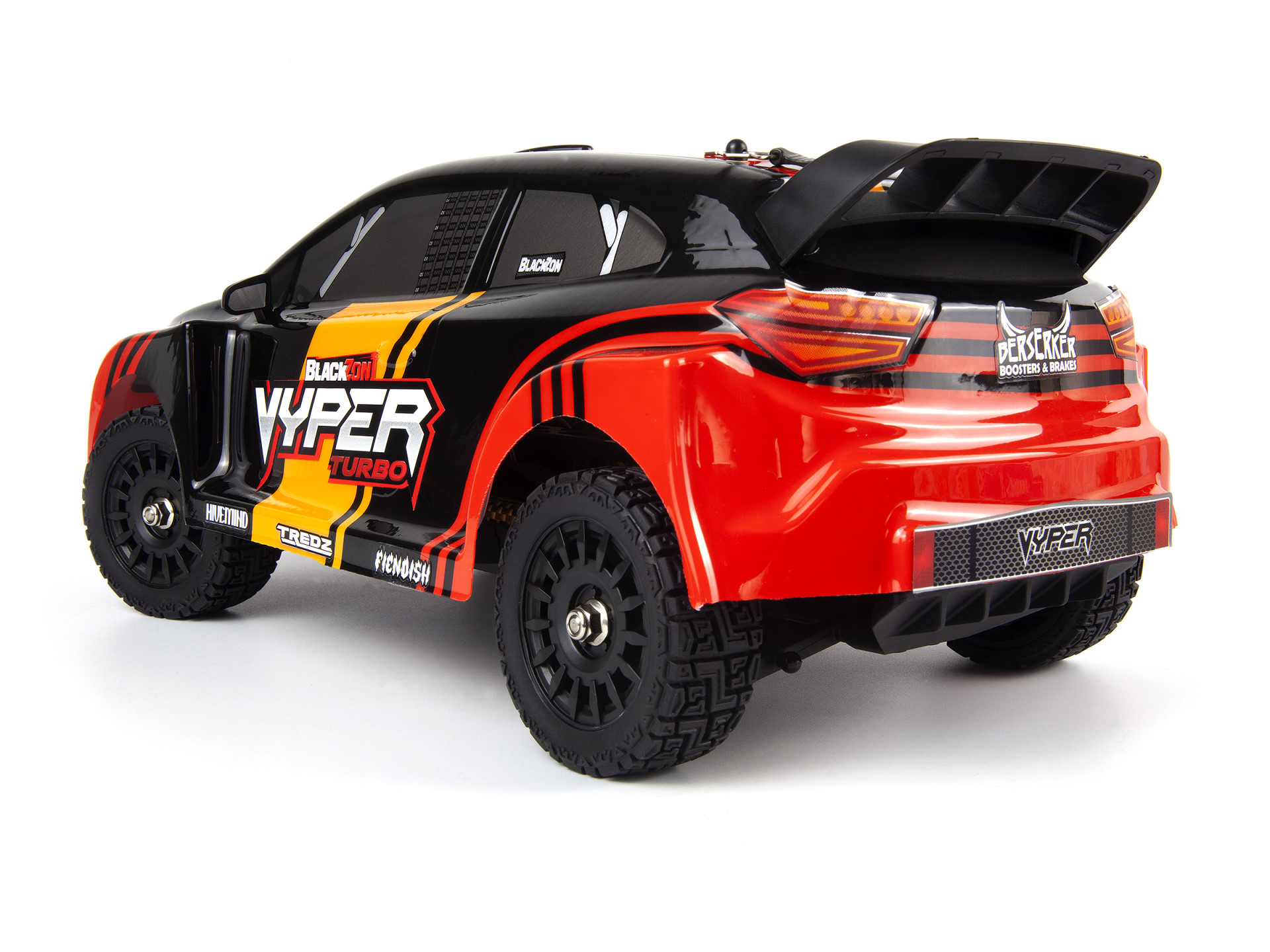 BLACKZON Vyper RX Turbo 1/16 4WD Brushless Rally Car Rot/Orange 540283 - Abbildung 4