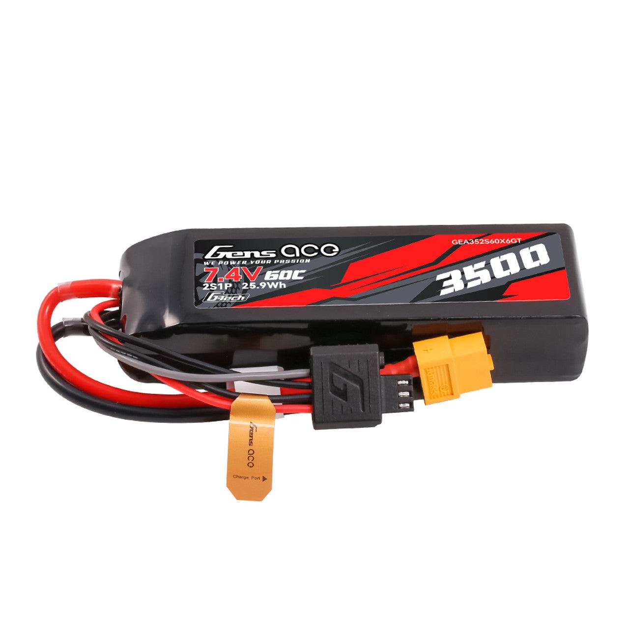 Gens Ace G-Tech 3500mAh 2S1P 7.4V 60C Lipo Akku mit XT60 Stecker GEA352S60X6GT
