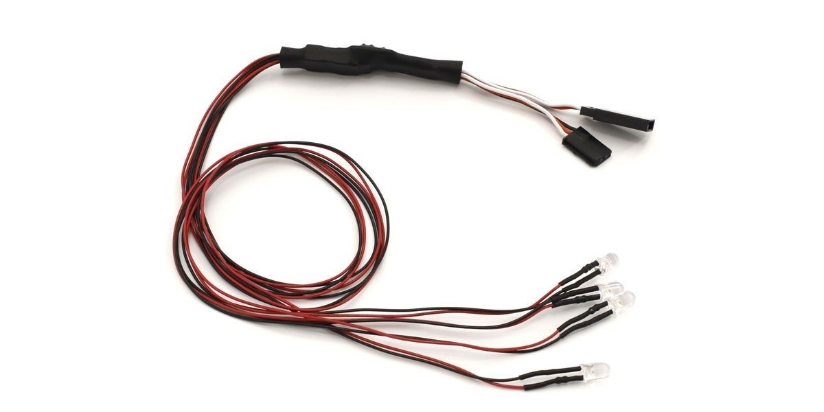 Kyosho Beleuchtungssatz 4 LED (Diam=5mm/L=400mm) 2x Weiss + 2x Rot 97054-4CR - Abbildung 1